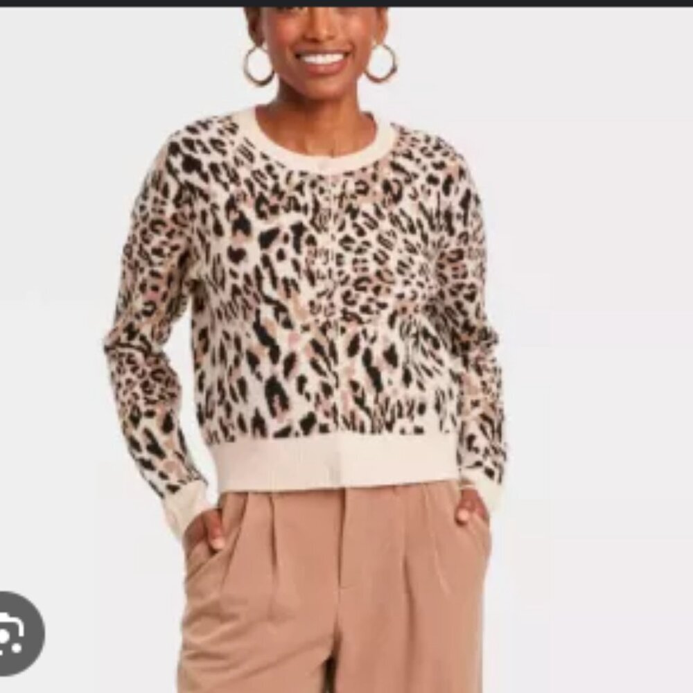 A New Day Cheetah Print Cozy Sweater size 4X - Picture 2 of 3